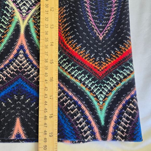 ETCETERA Multicolor Corduroy Mini Skirt Size 10 Artsy Rainbow Boho Indie - Picture 11 of 11